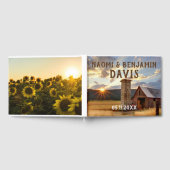 Boerderij & Zonnebloemen bruiloft gastenboek (Volledig)