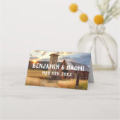 Boerderij & Zonnebloemen Trouwplaats Kaarten Plaatskaartje (Achterkant)