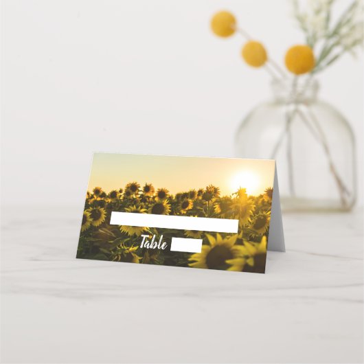 Boerderij & Zonnebloemen Trouwplaats Kaarten Plaatskaartje (Voorkant)