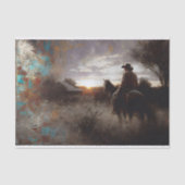 Boerderij Zonsondergang Decoupage Tissuepapier (Voorkant)