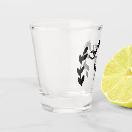 Boerderij Zuivel Koe Country Laurels Shot Glas (Links)