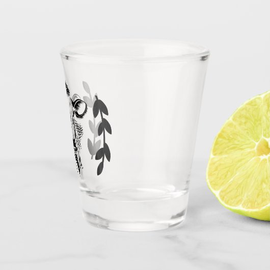 Boerderij Zuivel Koe Country Laurels Shot Glas (Rechts)