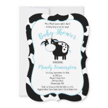 Boerderij Zuivel Koe Jonge Baby Shower Uitnodiging