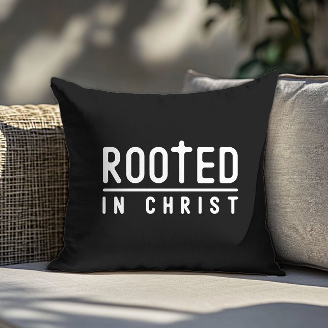 Boerderij Zwart Christelijk Sierkussen (Creator heeft geüpload)