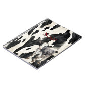 Boerderij zwart wit Koe Notitieboek (Linkerzijde)