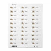 Boerderijadres in roestbruin etiket (Full Sheet)