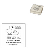 Boerderijadres voor verse witte eendeneieren rubberstempel (Gestempeld)