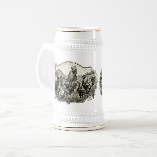 boerderijbezettingen bierpul (Voorkant links)