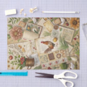 Boerderijcollage in vintage stijl tissuepapier (Craft)