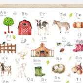 Boerderijdier Alfabet ABC Poster Kinderkamer Decor