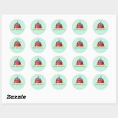 boerderijdier baby shower stickers (Vel)