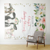 Boerderijdier Bloem Meisje Baby Shower Bord Wandkleed (In Situ (horizontaal))