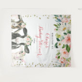 Boerderijdier Bloem Meisje Baby Shower Bord Wandkleed (Voorkant (horizontaal))