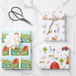 Boerderijdier Cadeauverpakking, Verpakkings papier Inpakpapier Vel