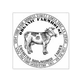 Boerderijdier dat gras eet Koe Rubberstempel (Afrduk)