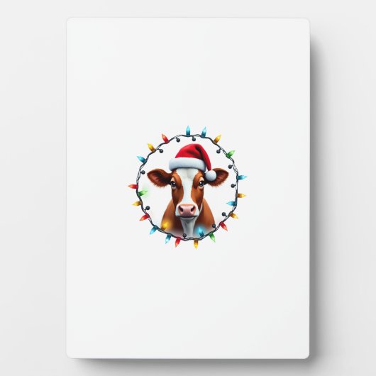 Boerderijdier Kerst Pyjama Kostuum Boer Kerstmis Fotoplaat (voorkant)