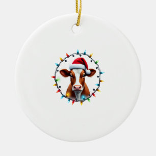 Boerderijdier Kerst Pyjama Kostuum Boer Kerstmis Keramisch Ornament