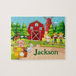 Boerderijdier Kind Naam Puzzel