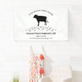 boerderijdier Koe Silhouet Spandoek (Insitu)