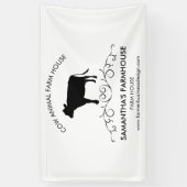 boerderijdier Koe Silhouet Spandoek (Verticaal)