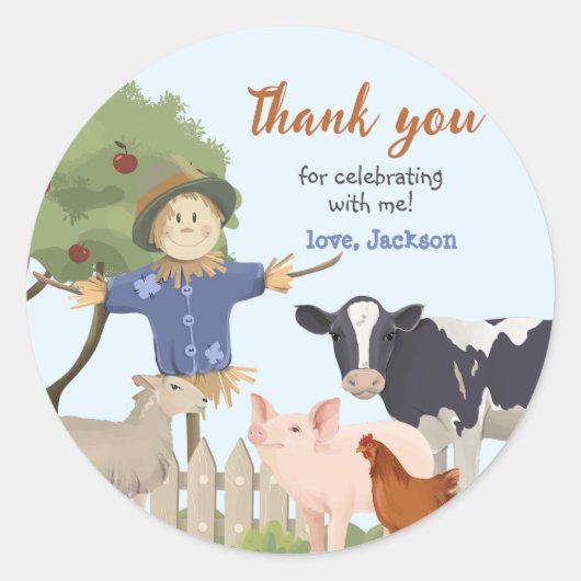 Boerderijdier, sticker voor boerderijfeestje (Voorkant)