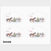 Boerderijdier Vakantie Cadeau Sticker (Vel)