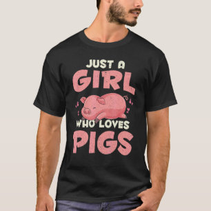 Boerderijdier Varken Meisjes Vrouwen Cute Biggetje T-shirt