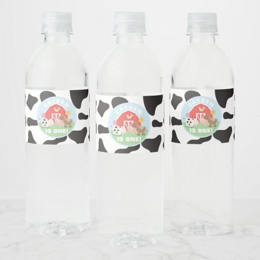 Boerderijdier Verjaardagsfeest Waterfles Labels Etiket (Flessen)