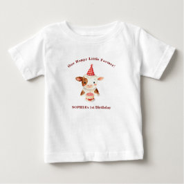 Boerderijdier Verjaardagsshirt Eén Gelukkige Klein