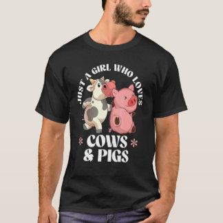 Boerderijdier Vrouwen Gewoon Een Meisje Dat Van Ko T-shirt