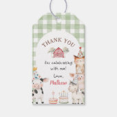 Boerderijdieren 1e Verjaardag Cadeaulabel (Voorkant)