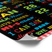 Boerderijdieren 1e verjaardag mijlpaal geboorte st poster (Hoek)