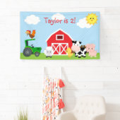 Boerderijdieren Achtergrond / Banner (Blauw voor j (Insitu)