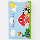 Boerderijdieren Achtergrond / Banner (Blauw voor j (Verticaal)