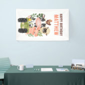 Boerderijdieren Baa Moo Holy Koe 1e 2e Verjaardag Spandoek (Beurs)