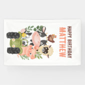 Boerderijdieren Baa Moo Holy Koe 1e 2e Verjaardag Spandoek (Horizontaal)