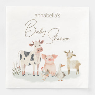 Boerderijdieren Baby Lieve Landelijke Thema Servet