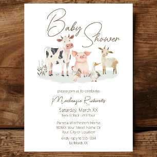 Boerderijdieren Baby Mooie Landelijke Thema Kaart