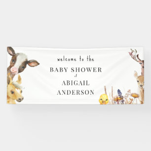 Boerderijdieren Baby shower Banner