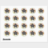 Boerderijdieren Baby Shower Favor Ronde Sticker (Vel)