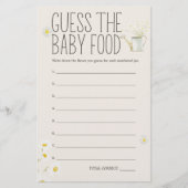 Boerderijdieren Baby shower Guess Baby Food Game Flyer (Voorkant)