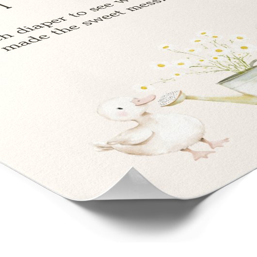 Boerderijdieren Baby shower Guess Sweet Mess Sign Poster (Hoek)