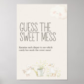 Boerderijdieren Baby shower Guess Sweet Mess Sign Poster (Voorkant)