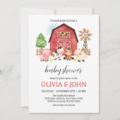 Boerderijdieren Baby Shower Kaart (Voorkant)