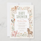 Boerderijdieren Baby Shower Kaart (Voorkant)