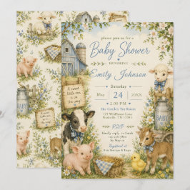 Boerderijdieren Baby Shower Kaart