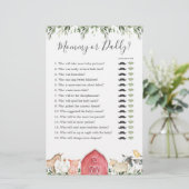 Boerderijdieren Baby shower Mama of Pappa Spel (Staand voorkant)