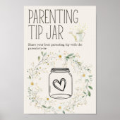 Boerderijdieren Baby shower Ouderschap Tip Jar Sig Poster (Voorkant)