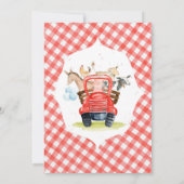 Boerderijdieren Baby Shower Uitnodiging (Achterkant)