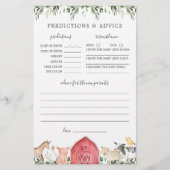 Boerderijdieren Baby shower Voorspellingen en Advi (Voorkant)